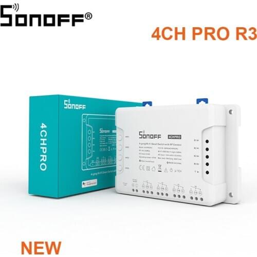 SONOFF 4CH PRO R3 Smart Wifi Switch DIY Smart Switch Module 433Mhz RF Wifi Light Switch APP Control Smart home Alexa Google home