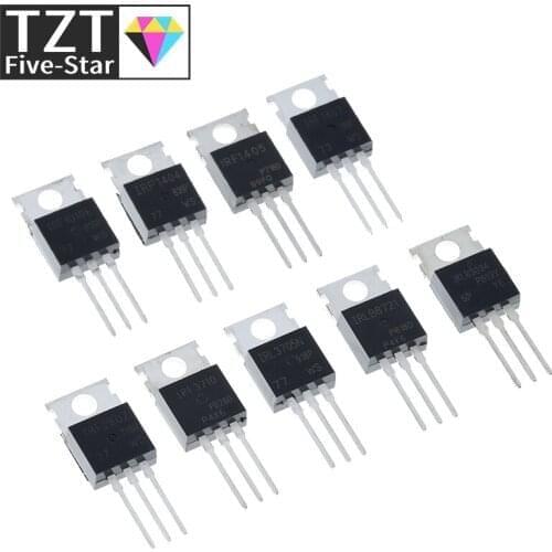 TZT 10PCS IRF1010 IRF1404 IRF1405 IRF1407 IRF2807 IRF3710 IRFL3705 IRLB8721 IRLB3034 Transistor TO-220 TO220 PBF