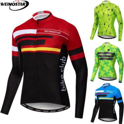 Weimostar Pro Mens Cycling Jersey Long Sleeve Racing Sport Cycling Shirt Autumn Mountain Bike Jersey MTB Bicycle Wear Clothes