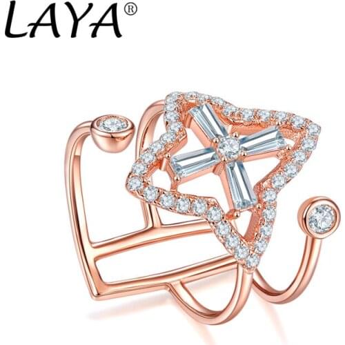 LAYA Real 925 Sterling Silver Fashion New Style High Quality Zircon Irregular Designer For Women Birthday Party Jewelry Gift