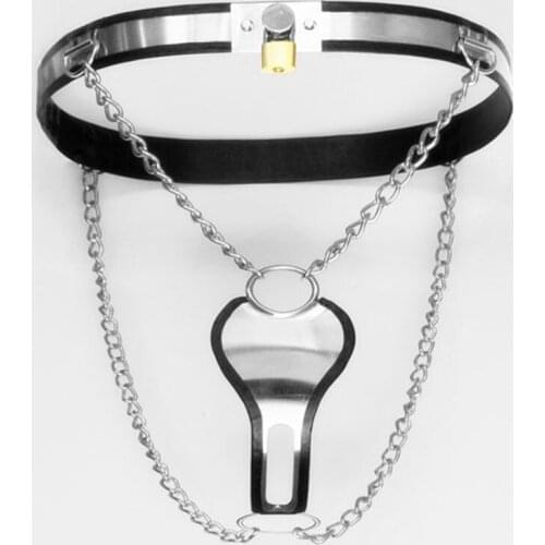 Stainless Steel Female Chastity Belt Bondage Restraints Stealth Chastity Belt Female Sex Slave Fetish Toys for Women G7-5-9