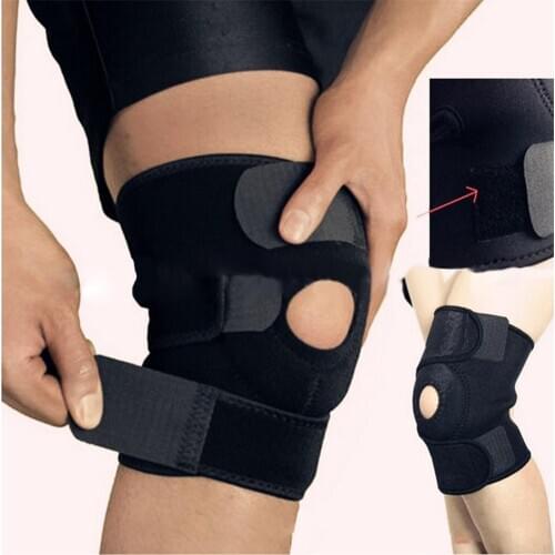 Adjustable Unisex Knee Pads Stabilizer Sports Outdoor Sport Black Knee Patella Support Brace Sleeve Wrap Knee Protectors 1pc