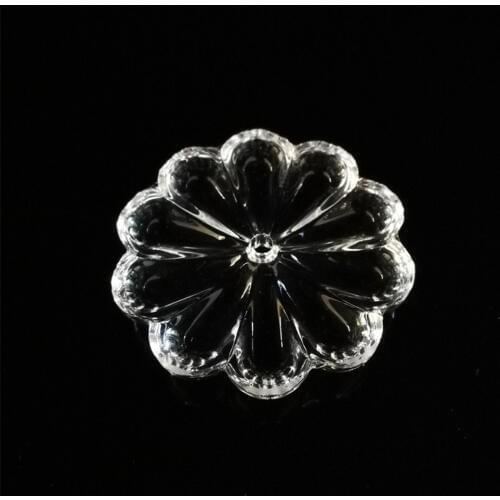 20pcs/lot 35mm Clear Glass Rosette Flower Beads Crystal DIY Curtain Beads Glass Chandelier Beads