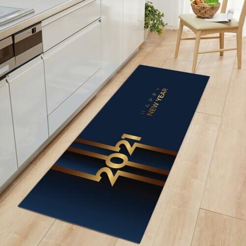 2021 Kitchen Mat Carpets Happy New Year Anti-Slip Door Mat Rug Door Mats Outdoor Rugs And Carpets For Home Living Room