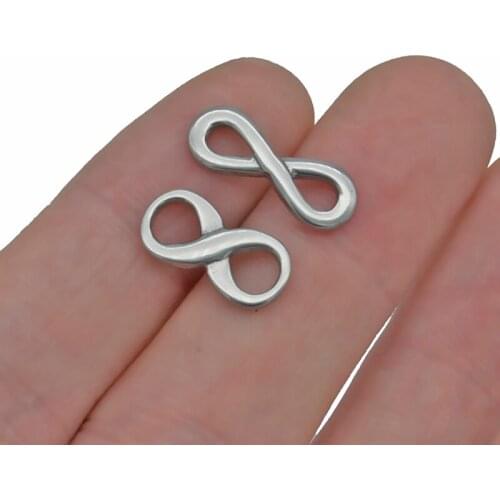5pcs Stainless Steel Infinite Bracelet Connector 8 Floating Charm Pendants Jewelry Making Handmade Supplies Accessories Findings