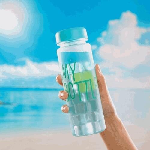 500ML Bottle Portable Transparent Drink Water Bottle for Water Fruit Juice Portable Sport Travel Cup Plastic Bottle