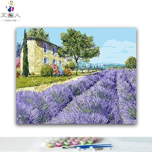 5D colorings pictures by numbers with Manor lavender picture drawing Relief Home
