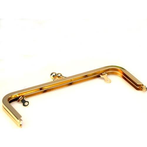 8" x 3" Shine Gold Purse Frame with Standard Ball Clasp 6pc