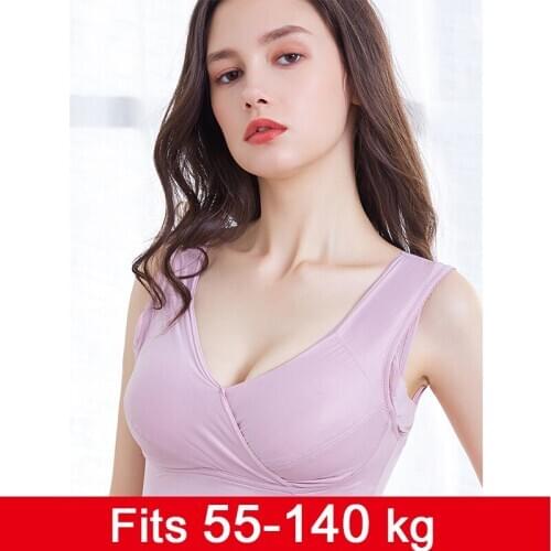 Front Cross Bra Plus Size Wire Free Thin Sexy Shockproof Push Up Large Size Bra Women Bralette Modal Lining Backless Bra