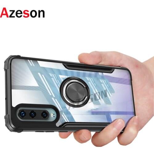 Azeson Case For Samsung Galaxy A10 A20 A30 A50 A50S A20S A10S J2 Prime Shockproof Slim Clear with Ring Acrylic Soft Frame Cover