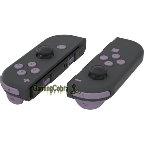 EXtremeRate Dark Grayish Violet ABXY Direction Keys SR SL L R ZR ZL Trigger Full Set Buttons with Tools for NS Switch JoyCon