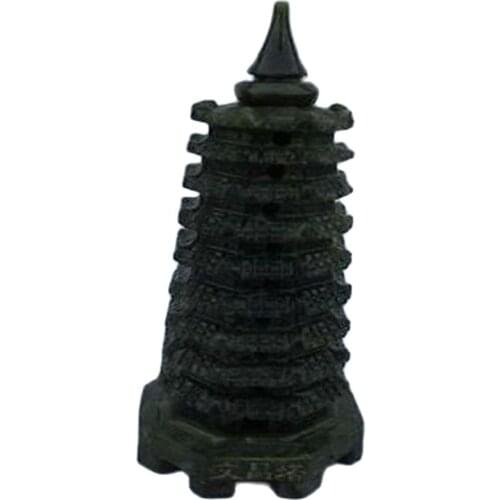 High5.55inches / hand-carved Taiwan jade south China. Wenchang tower