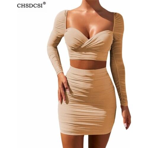 CHSDCSI Fashion Summer Womens Tracksuits 2 Piece Set Elegant Sleeveless Crop Top And Skirts Set Two-Piec Suits Sexy Outfits