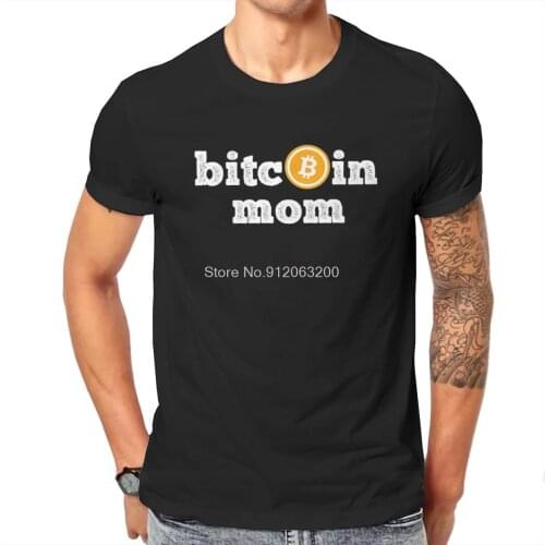 Cryptocurrency Crypto Miner Bitcoin Mom Tshirt Black For Men T Shirt Graphic Mens Tops Short Sleeve tees