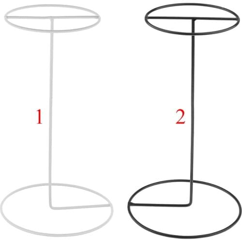 Stainless Steel Clothing Store Metal Hat Wigs Display Stand Props Caps Rack