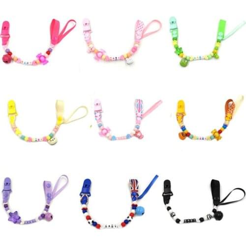 Bell Cartoon pacifier chain Baby Pacifier Clip for Nipples Cute Infant Teeth Dummy Chain for Children Baby Pacifier Clip B0650