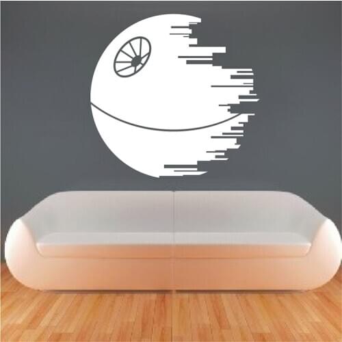 Death Star Wall Decals Sofa TV Background Decorate Abstract Stickers Home Decor Living Room Bedroom Wall Sticker Art Decal ZA785