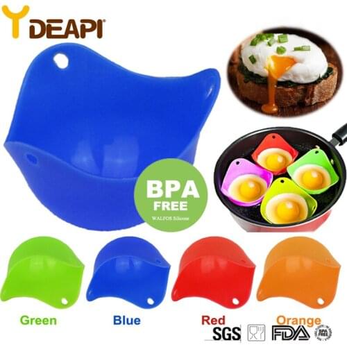 YDEAPI New Silicone Multi-Function Egg Poacher Cook Pods Poached Baking Cup Mold Kitchen Steamed Cookware