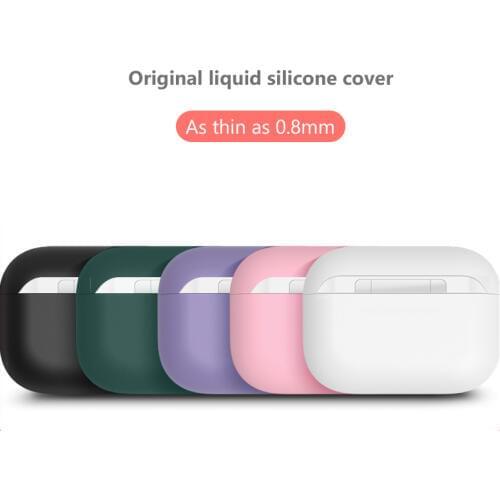 Original Ultra thin Liquid Silicone Case For Apple Airpods Pro Slim Cover Cases Multicolor Protective Skin for Airpod 3 colorful