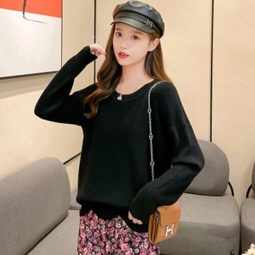 2020 autumn winter new bottoming solid tops women loose knit sweater female Soft comfortable pullover sweater womens clothing
