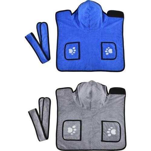 Pet Pajamas Dog Absorbent Towel Cute Pet Towel Soft Drying Bath Dog Towel Hoodies for Puppy Super Absorbent Bathrobes