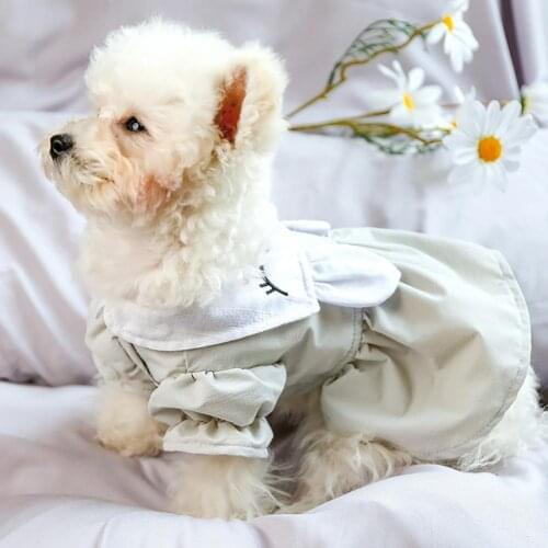 Puppy Dress Lovely Rabbit Ears Design Cotton Pet Dog Skirt for Spring Summer одежда для собак мелких