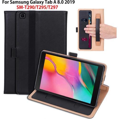 Luxury Case For samsung galaxy tab A 8.0 2019 SM-T290 SM-T295 T290 T295 T297 Cover Funda Soft TPU Hand Holder Stand Shell +Gift