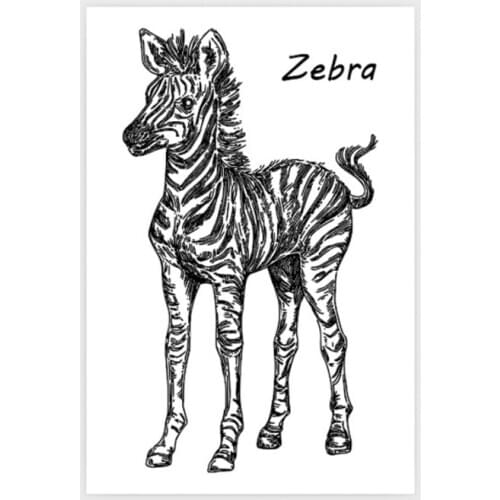 Small Zebra Silicone Stamp Seal Clear For DIY Scrapbooking Photo Album Decorative Clear Stamp Office School Supplies Stationery