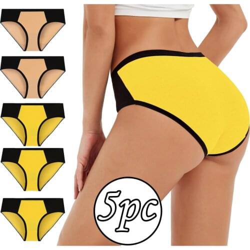 Underpants Hot Sale High Quality Women Solid Color Patchwork Briefs Underwear Knickers Bikini Underpants For Dropshipping