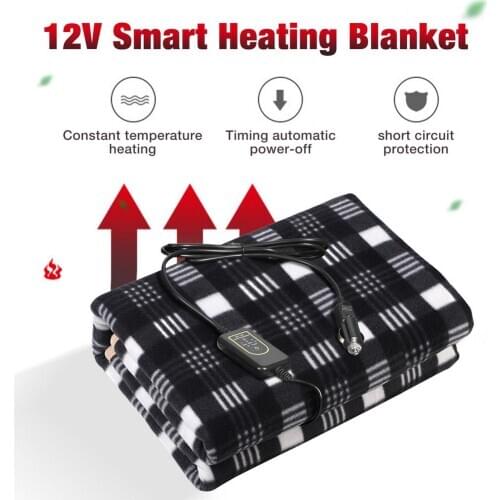 12V Smart Heating Blanket Car Electric Blanket Automative Heated Flannel Blanket #W0