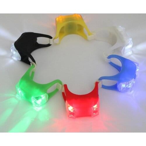 Bicycle Led Light 6th Generation Silicone Double-eye Light Bicycle Safety Warning Decorative Light