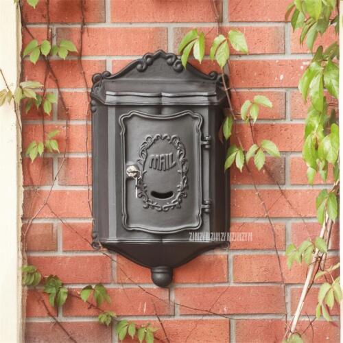 Vintage Retro Aluminium Alloy Mail Box Mailbox Metal Letters Post Box Wall Mounted Postbox Vintage Home Garden Yard