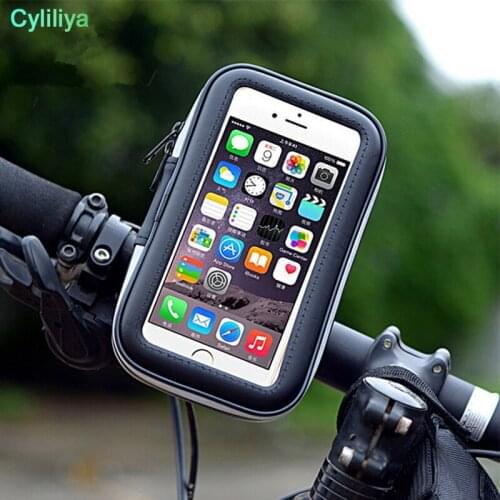 4.0inch/4.7inch/5.5inch Waterproof Mobile Phone Bike Case Bag Bicycle Handlebar Mount Holder Case for iPhone Samsung Huawei