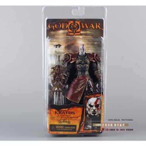 High Quality NECA God of War 2 II Kratos in Ares Armor W Blades 7" PVC Action Figure Toy Doll Chritmas Gift MVFG147