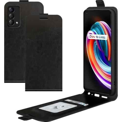 Luxury Up And Down PU Leather Back Cover Case Realme C25S Russian Version GT Master Explore Edition 8 Pro Flip Protective Case