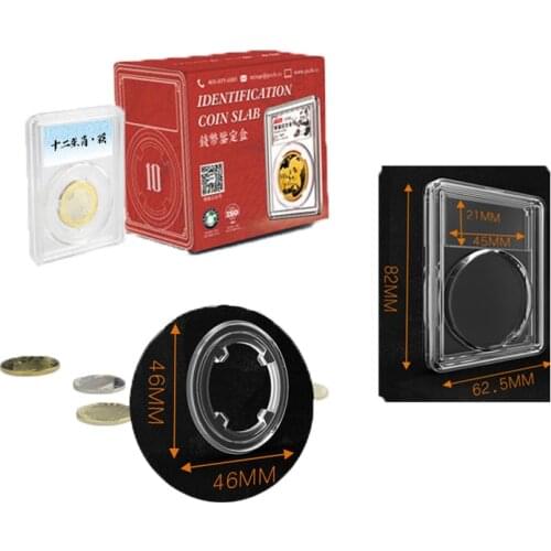 10 pieces 27mm`40mm case Graded IDENTIFICATION COIN DISPLAY SLAB/slabs storage CLEAR COIN SNABS/slabs clear color 10 pcs/lot