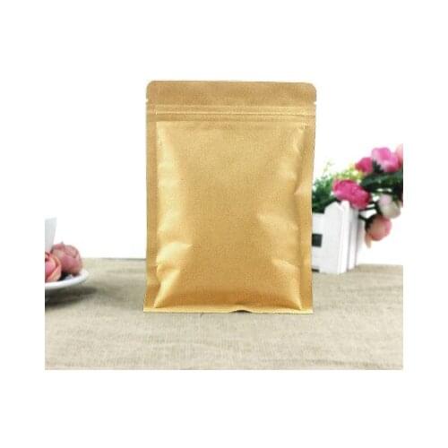 1500pcs 7x10cm small kraft paper bag food packaging bags ,ziplock coffee sample package bags brown kraft tea bag lin4501