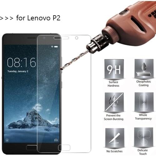 2.5D 0.26mm 9H Premium Tempered Glass For Lenovo Vibe P2 Screen Protector Toughened protective film For Lenovo P2 Glass