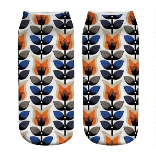 2021 Womens socks kawaii orla kiely design Printed Socks Woman harajuku Happy Funny Novelty cute girl gift Socks for women