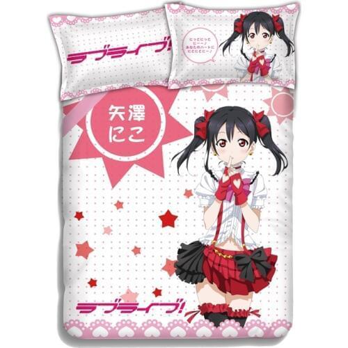 Anime LOVE LIVE! School idol project Four Bedding Sets Duvet Cover Bed Sheet Linen Fitted Sheet Full