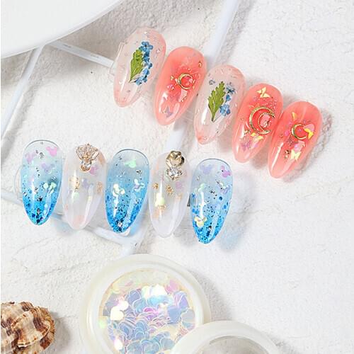 Nail Sequins Plastic Eye Makeup Accessories Heart Flower Shape Nails Sequin Stickers Sparkling Dazzling Nail Art Decoration Tool
