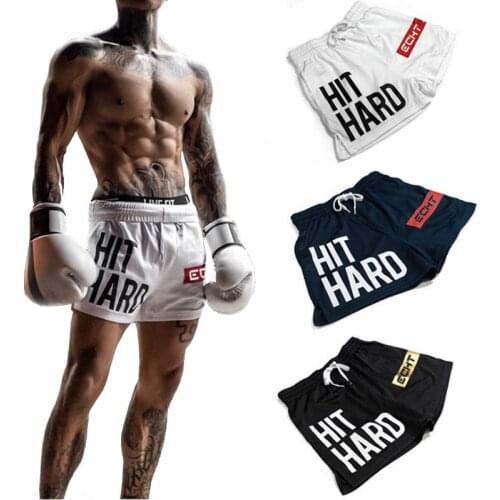 Quick-Drying Mesh Stretch Men Sports Shorts Training Muay Thai Boxing Shorts Breathable MMA Short Pants Home Gym Fitness Clothes