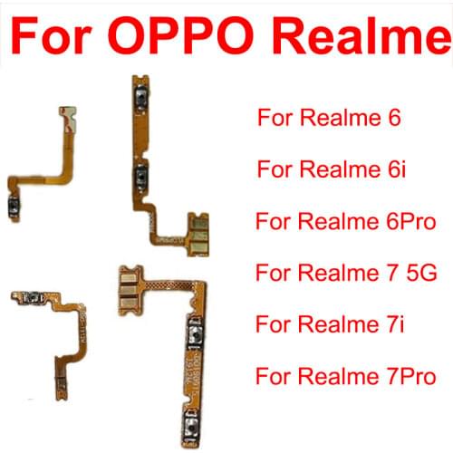 Power&Volume Flex Cable For Oppo Realme 7 C2 C3 V3 V5 X2 X7 XT 730G Pro 5G Power Volume Side Key Button Flex Ribbon Replacement