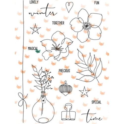 French Clear Stamp for Scrapbooking Transparent Silicone Rubber DIY Photo Album Decor 1120