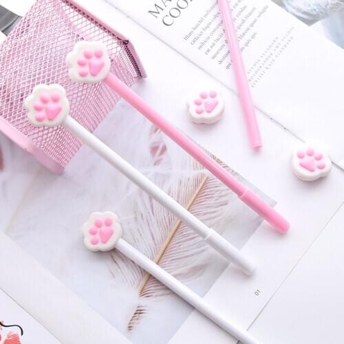 36pcs/lot Cute Cat Claw Gel Pen 0.5MM Black Ink Pens for Writing Student Stationery School Supplies