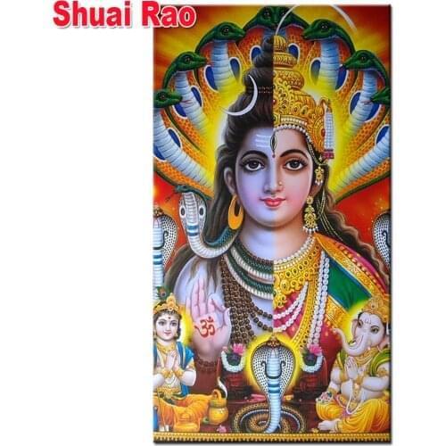 Full Square/Round Drill 5D Diy Diamond Painting Gold Ganesha Lord Diamond Embroidery Mosaic Picture Rhinestones Decor Gift