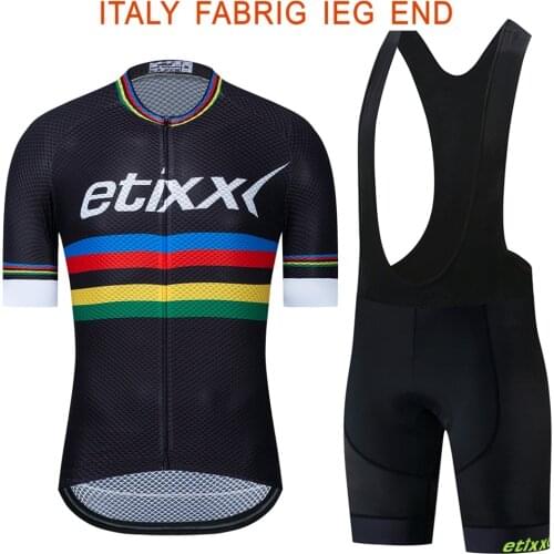 Men Cycling Jersey Set 2021 Team Breathable Bicycle Cycling Clothing Mountain Bike Maillot Ropa Ciclismo Bib Shorts Set
