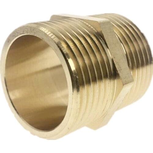 Brass Pipe Hex Nipple Fitting Quick Adapter 1/8" 1/4" 3/8" 1/2" 3/4" 1" BSP Male Thread Water, oil and gas Connector