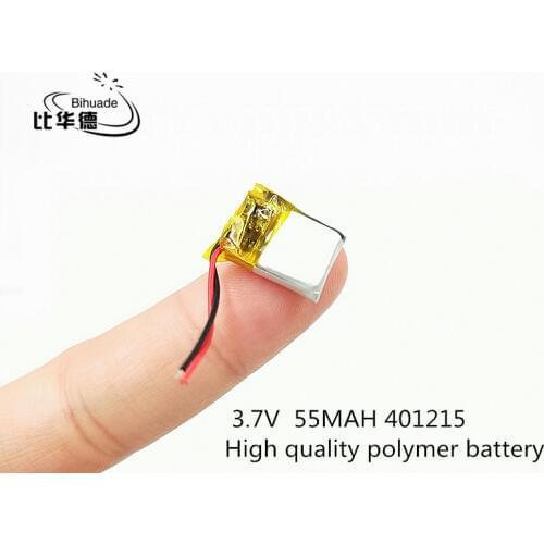 Li-Po 3.7V,55mAH,[401215] PLIB; polymer lithium ion / Li-ion battery for GPS,mp3,mp4,mp5,dvd,bluetooth,model toy