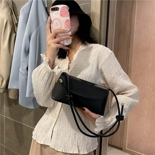 Retro Solid Color Small Pu Leather Mini Crossbody Bag For Women Shopping Purse Simple Style Solid Color Small Shoulder Bags